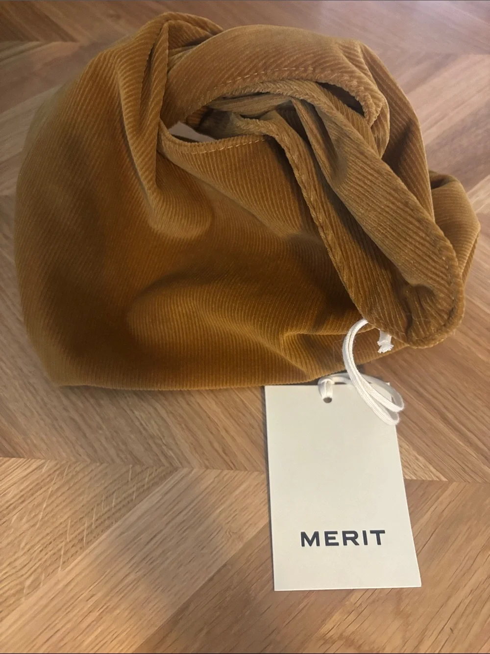 NWT MERIT Signature Corduroy Cosmetic Pouch in Mustard